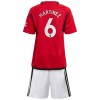 Conjunto (Camiseta+Pantalón Corto) Manchester United Martinez 6 Primera Equipación 23-24 - Niño